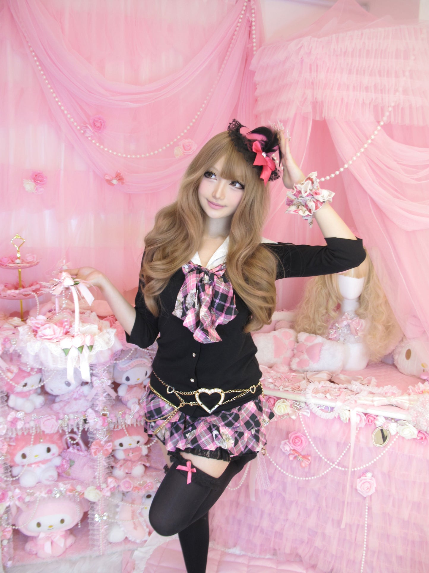 Sparkle Heart Layered Chain Belt